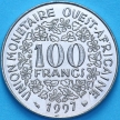 Монета КФА Западная Африка 100 франков 1997 год. UNC