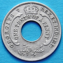 Британская Западная Африка 1/10 пенни 1935 год.