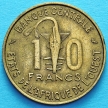 Монета КФА Западная Африка 10 франков 1959 год.