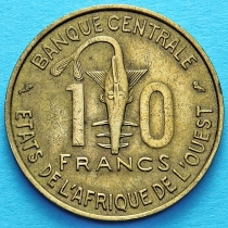 Западная Африка 10 франков 1959 год.