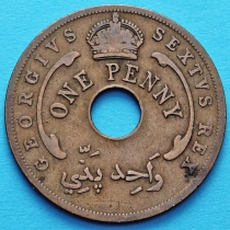 Британская Западная Африка 1 пенни 1952 год.