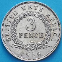 Британская Западная Африка 3 пенса 1946 год. КH.
