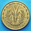 Монета КФА Западная Африка 5 франков 1967-2012 год.