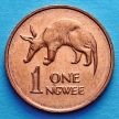 Монета Замбии 1 нгве 1983 год. Трубкозуб.