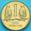 Монета Замбия 1 квача 1989 год. Соколы.