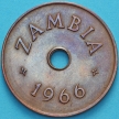 Монета Замбия 1 пенни 1966 год.