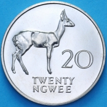 Замбия 20 нгве 1968 год. Пруф Замбия 20 нгве 1968 год. Пруф