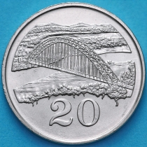 Зимбабве 20 центов 1980 год. Мост Бэтченоу.