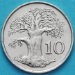 Монета Зимбабве 10 центов 1999 год. Баобаб.