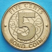 Монета Зимбабве 5 центов 2014 год.