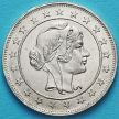 Монета Бразилии 2000 рейс 1934 год. Голова Свободы. Серебро.