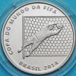 Монета Бразилия 2 реала 2014 год. Вратарь ловит мяч