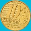 Монета Бразилия 10 сентаво 1998 год.