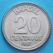 Бразилия 20 сентаво 1986-1987 год.