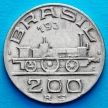 Монета Бразилии 200 рейс 1938 год. Виконт ди Мауа.