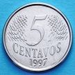 Монета Бразилии 5 сентаво 1994-1997 год.