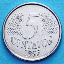 Бразилия 5 сентаво 1994-1997 год.