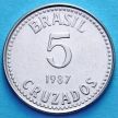 Монета Бразилии 5 крузадо 1987 год