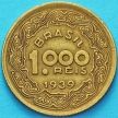 Монета Бразилии 1000 рейс 1939 год. Тобиас Баррето.