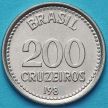 Монета Бразилия 200 крузейро 1986 год.