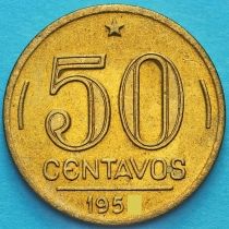Бразилия 50 сентаво 1956 год. Эурику Дутра.