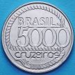 Монета Бразилии 5000 крузейро 1992 год.