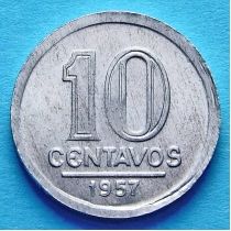 Бразилия 10 сентаво 1957 год. Герб