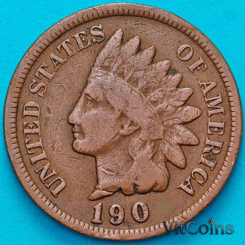 Монета США 1 цент 1903 год.