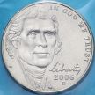 Монета США 5 центов 2006 год. D. Запайка