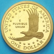 США 1 доллар 2007 год. Сакагавея. Парящий орел. S. Proof