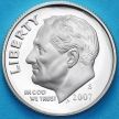 Монета США 10 центов 2007 год. S. Пруф