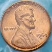 Монета США 1 цент 1964 год. D