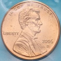 США 1 цент 2006 год. D