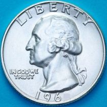 США 25 центов (квотер) 1961 год. D