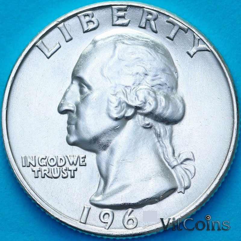 Монета США 25 Центов 1963 год. D. UNC Монета США 25 Центов 1963 год. D. UNC