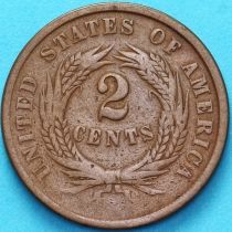 США 2 цента 1864 год. 