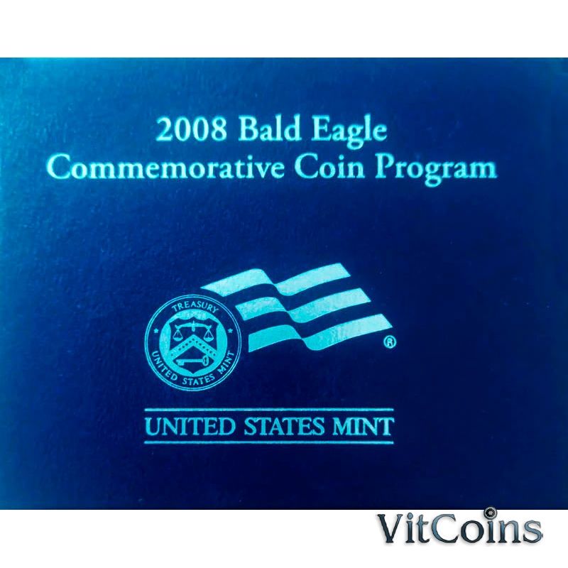 Монета США 50 центов 2008 год. Белоголовый орлан. S. Медно-никелевый сплав Монета США 50 центов 2008 год. Белоголовый орлан. S. Медно-никелевый сплав