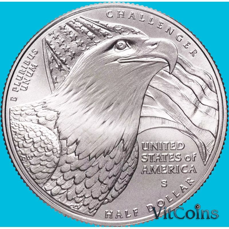 Монета США 50 центов 2008 год. Белоголовый орлан. S. Медно-никелевый сплав Монета США 50 центов 2008 год. Белоголовый орлан. S. Медно-никелевый сплав