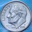 Монета США 10 центов 2001 год. D. BU