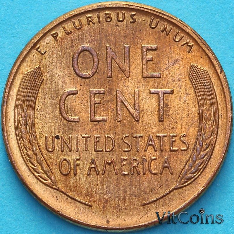 Монета США 1 цент 1958 год. Филадельфия