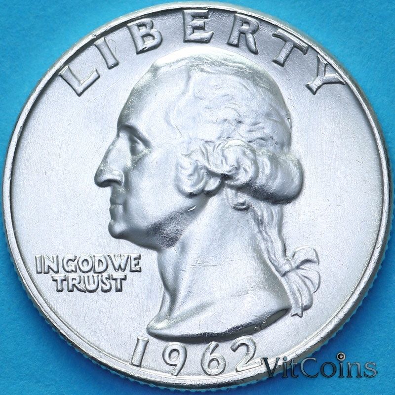 Монета США 25 Центов 1964 год. Филадельфия. UNC Монета США 25 Центов 1964 год. Филадельфия. UNC