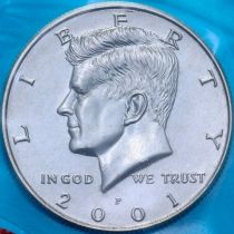 США 50 центов 2001 год. P. BU