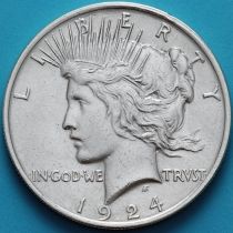 США 1 доллар 1924 год. Мирный Доллар. Серебро.