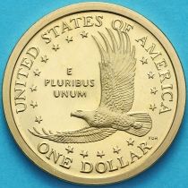 США 1 доллар 2007 год. Сакагавея. Парящий орел. Р.