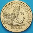 Монета США 1 доллар 2013 год. Сакагавея. Делаверский договор 1778 года. D.