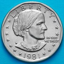 США 1 доллар 1981 год. Сьюзен Энтони. D