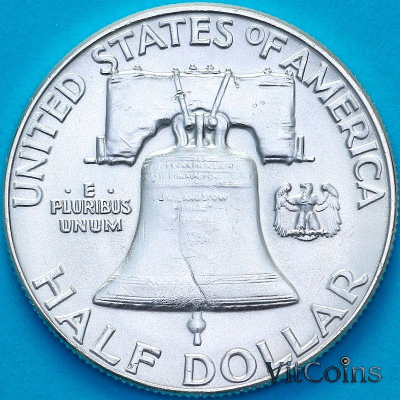 Монета США 50 центов 1963 год. UNC