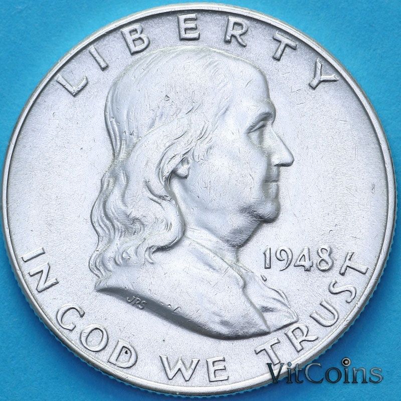 Монета США 50 центов 1948 год. D.