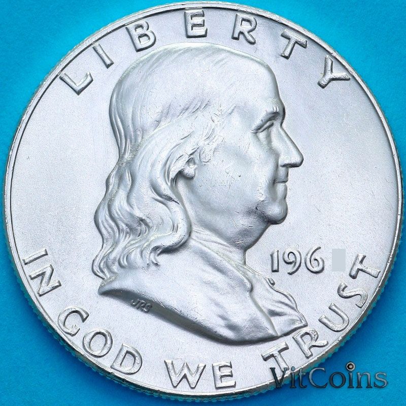 Монета США 50 центов 1961 год. D. UNC