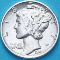 США 10 центов (дайм) 1942 год. Филадельфия. 